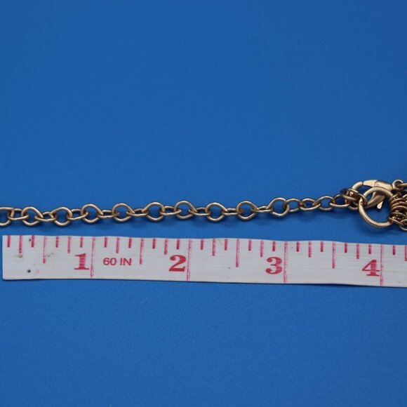 White House Black Market Gold Toned Five Strand Y Drop Style Necklace - Picture 9 of 9